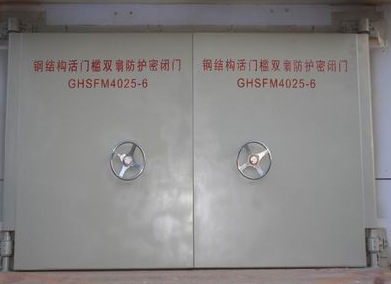 鋼結(jié)構活門檻雙扇防護密閉門